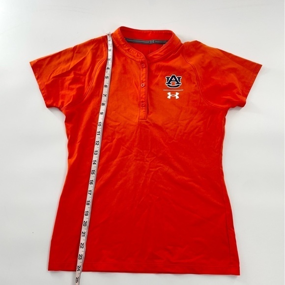 Under Armour Loose Women’s Auburn Golf Henley Dry Fit Polo Orange Small - Picture 4 of 8